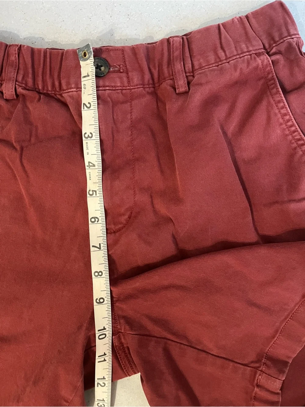 Bear Bottom Clothing Shorts Men’s M Burgundy Stretch 6.5